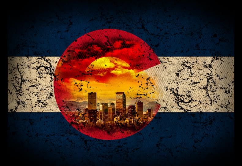 Colorado skyline artwork